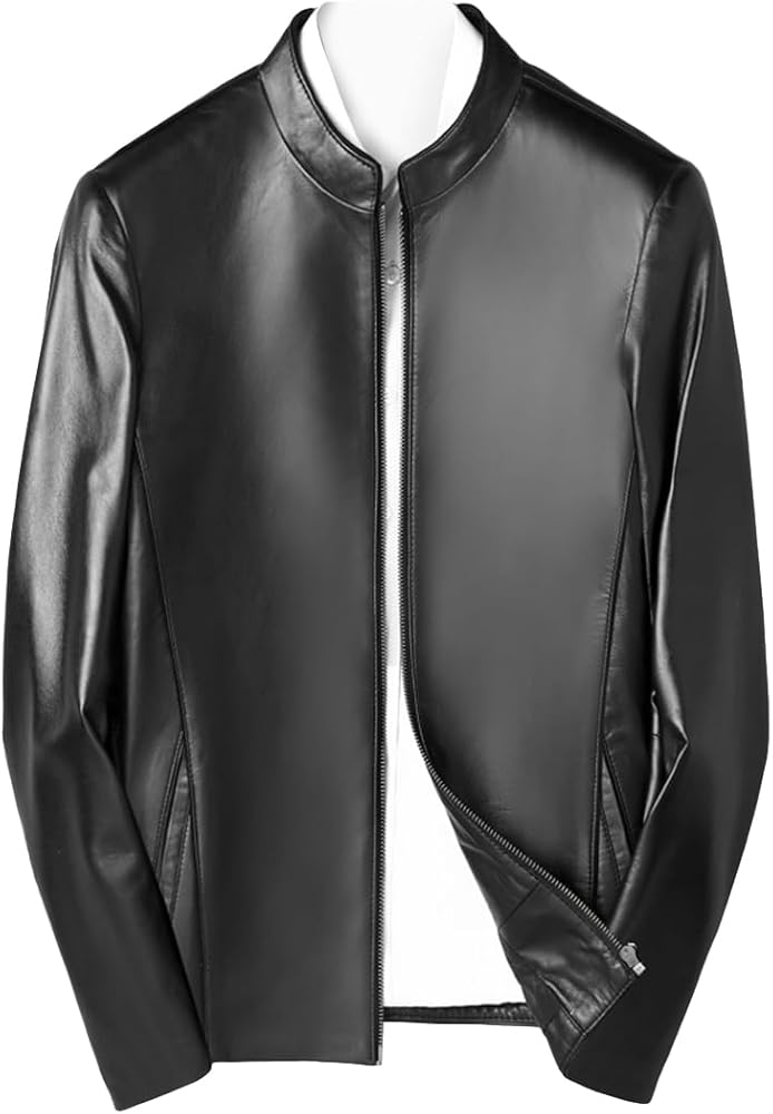 Amazon | [JINLUN] レザージャケット ライダースジャケット メンズ 本