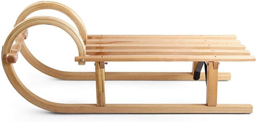 Amazon.co.jp: レトロな木製そり大人子供ユニバーサルアイススレッジ