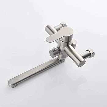 Amazon | Hefo 浴室水栓 セット浴室用 壁付 シングルレバー混合栓 節水