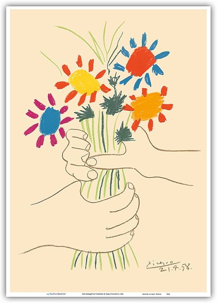 Amazon.co.jp: 花のブーケ (Le Bouquet De Fleurs) - パブロ・ピカソ作