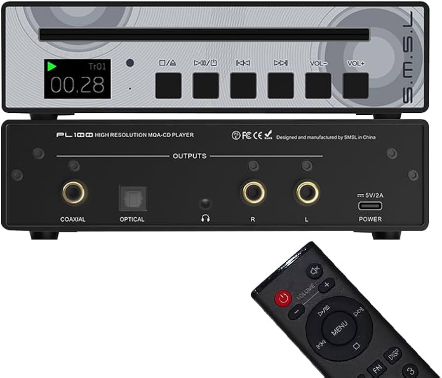 Amazon.co.jp: LEAUDIO SMSL PL100 CDプレーヤー CS43131 デコーダー