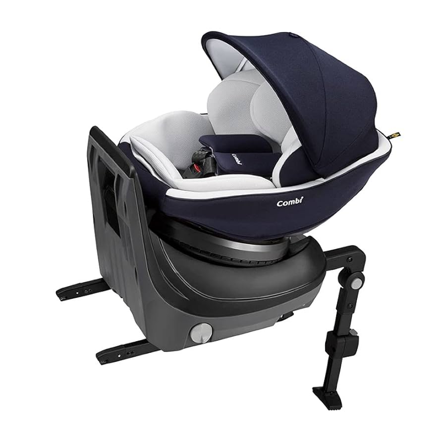 美品✨ コンビ クルムーブ ISOFIX シンプライト ネイビー 回転式 限定品