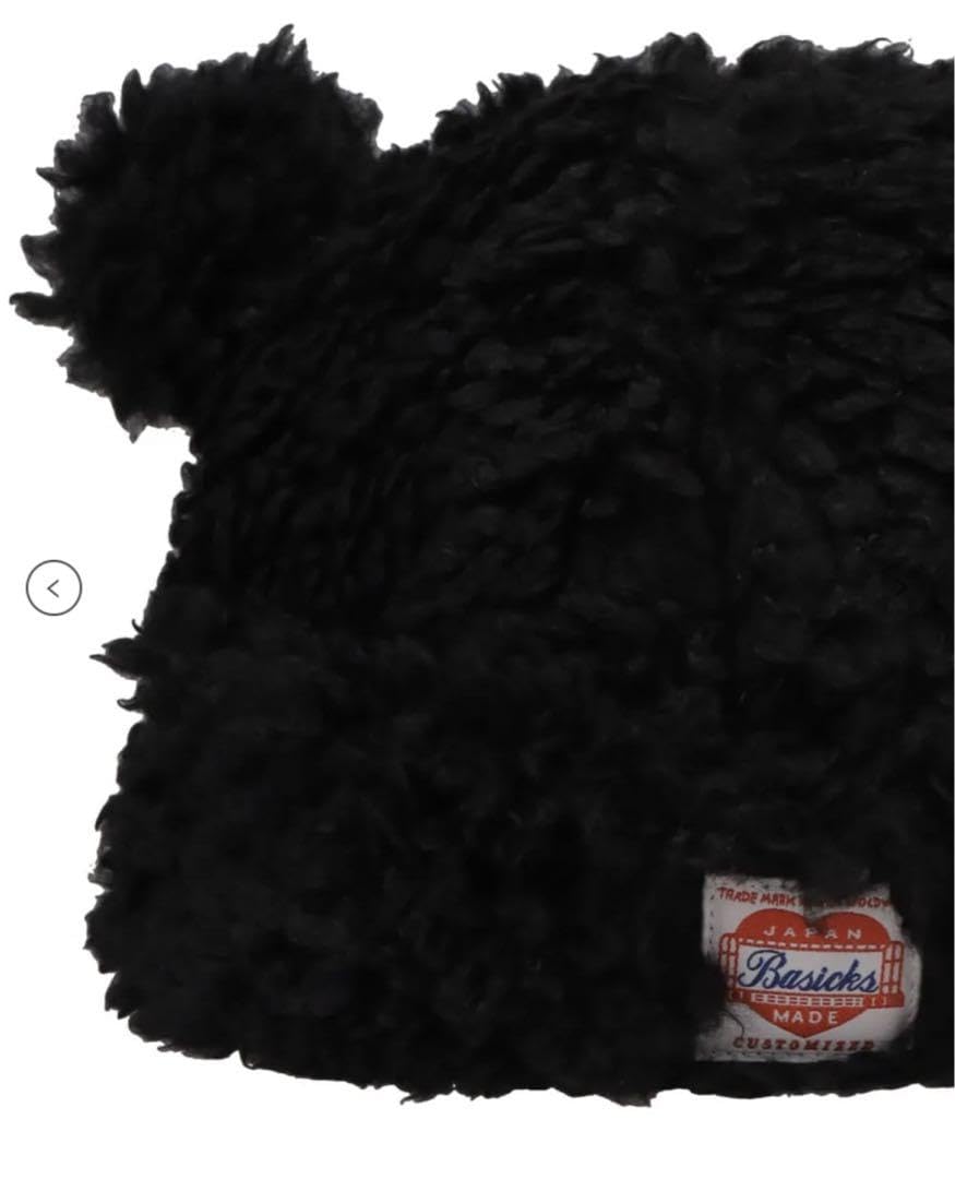 帽子 Basics bear beanie Black M BASICKS | Bear Beanie - black