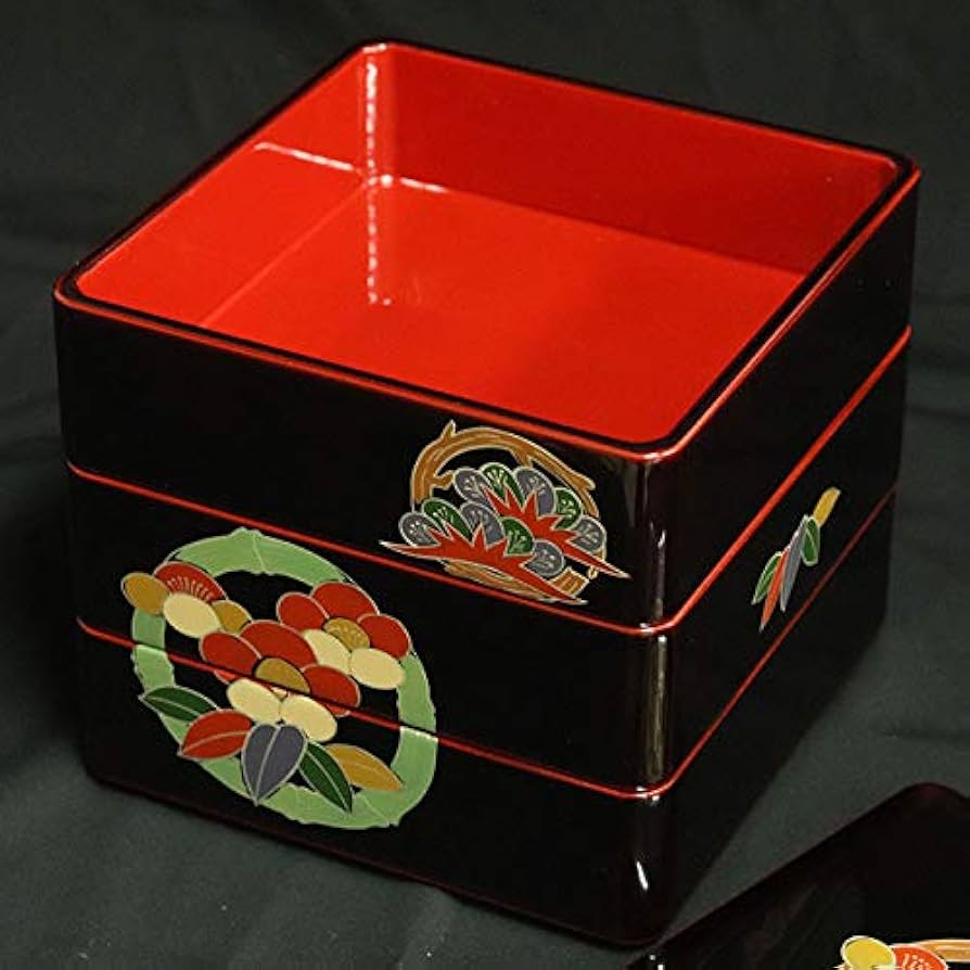 Amazon | 重箱 3段 日本製 国産 会津漆器 6.5 三段本重 雅松竹梅 溜 内