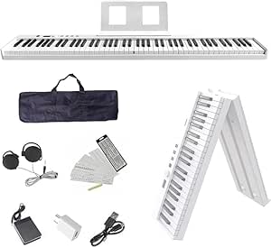 ニコマク 88鍵盤 ポータブル電子ピアノ SWAN