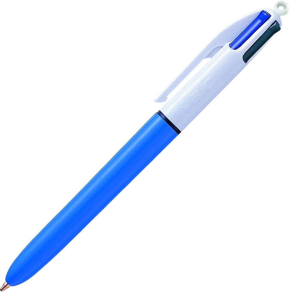 Amazon | Bicジャパン BIC 4色ボールペン 1.0mm 4CMDBLU ブルー | 多色