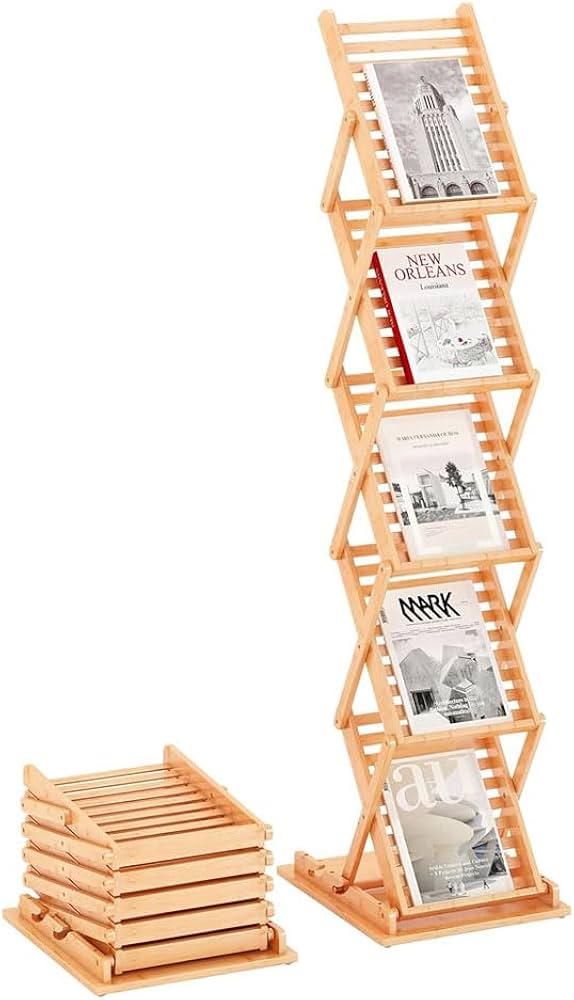 Amazon.co.jp: Jumei カタログスタンド マガジンラック 折りたたみ式 5