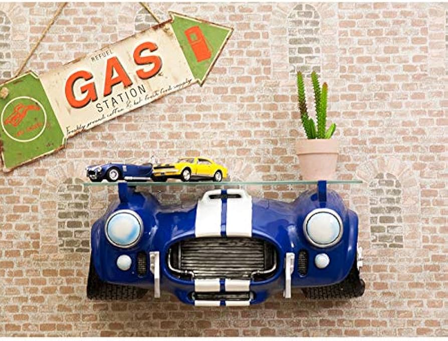 Amazon｜シボレー カー ウォールシェルフ ブルー （GK060