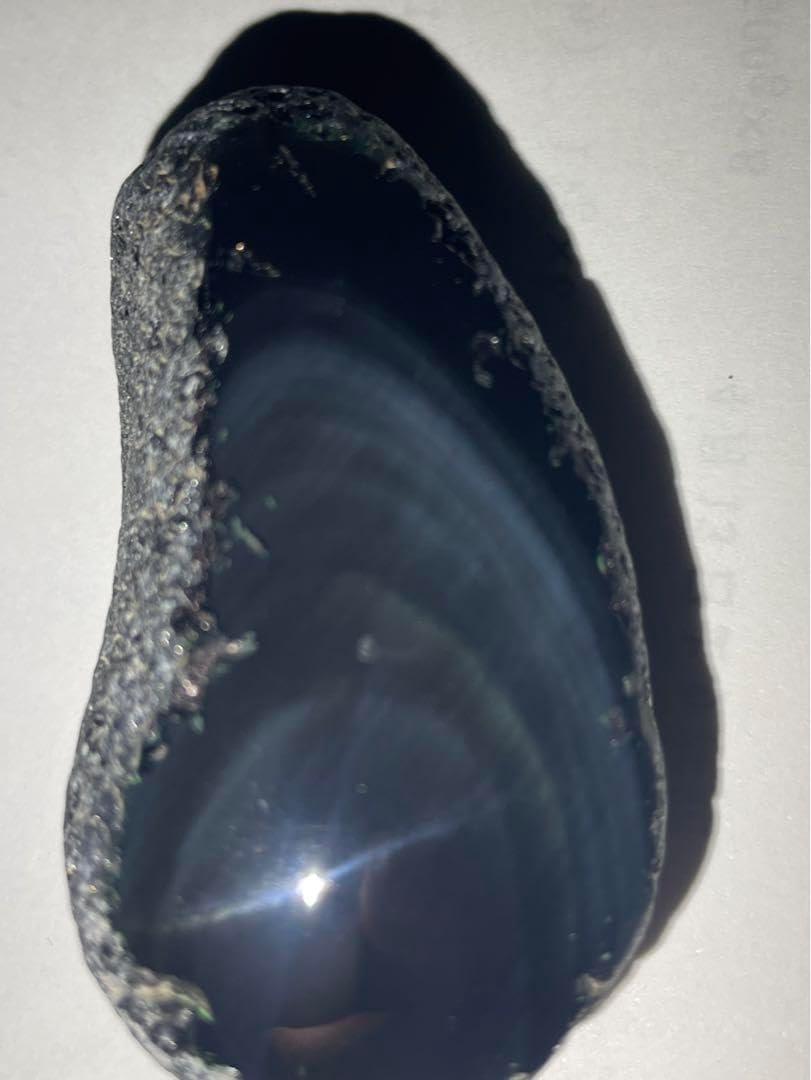 研磨品 十勝石玲瓏特級品 ブルーベースレインボーオブシディアン