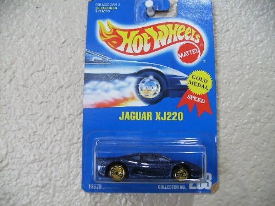Amazon.com: Hot Wheels Jaguar Xj220 All Blue Card # 203 Dark Blue