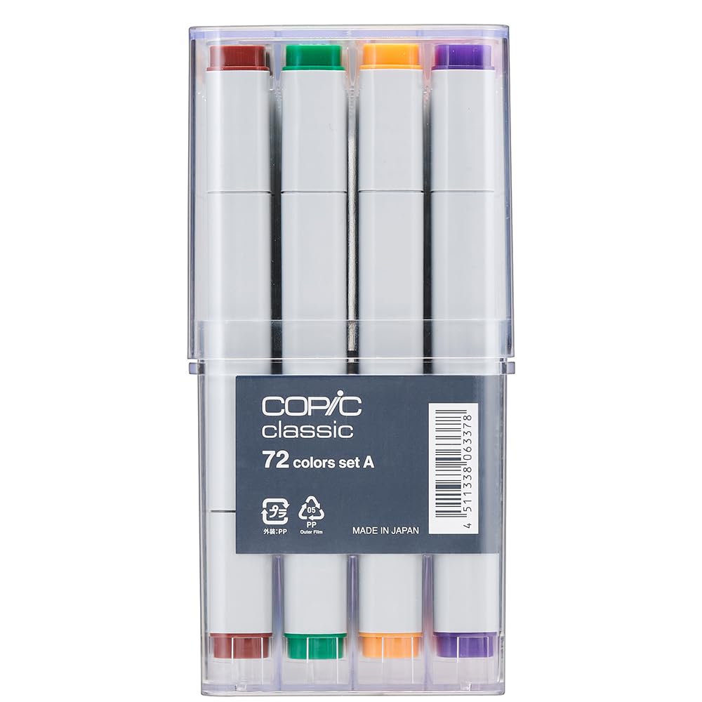 Amazon.com: Copic Classic, Alcohol markers, 72 Color Set A (New Ver.)