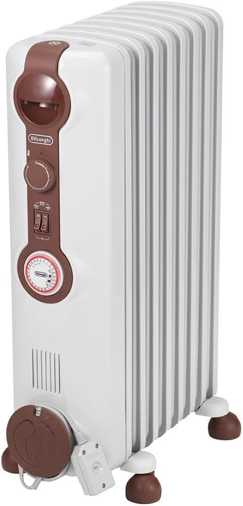 Amazon | DeLonghi (デロンギ) オイルヒーター [ ホワイト+ブラウン
