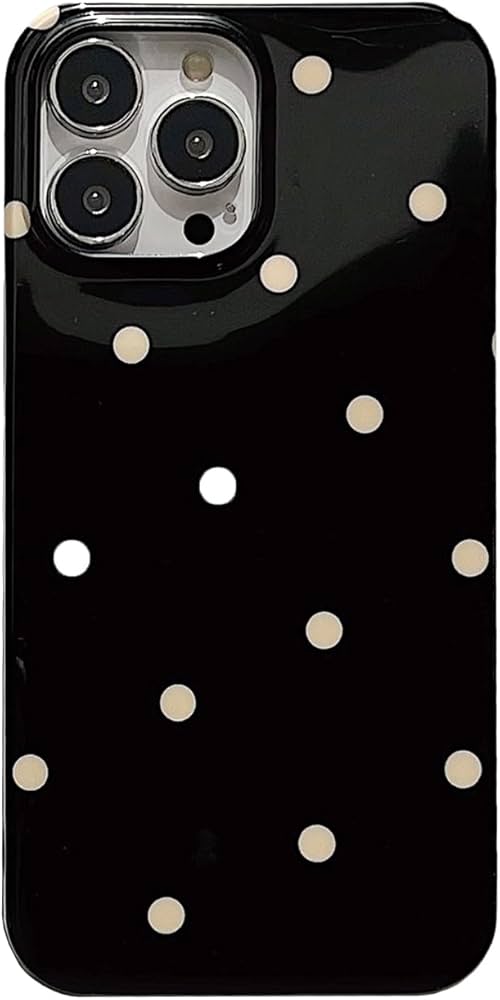 Amazon.com: Retro White Polka Dots Cute Phone Case Compatible with