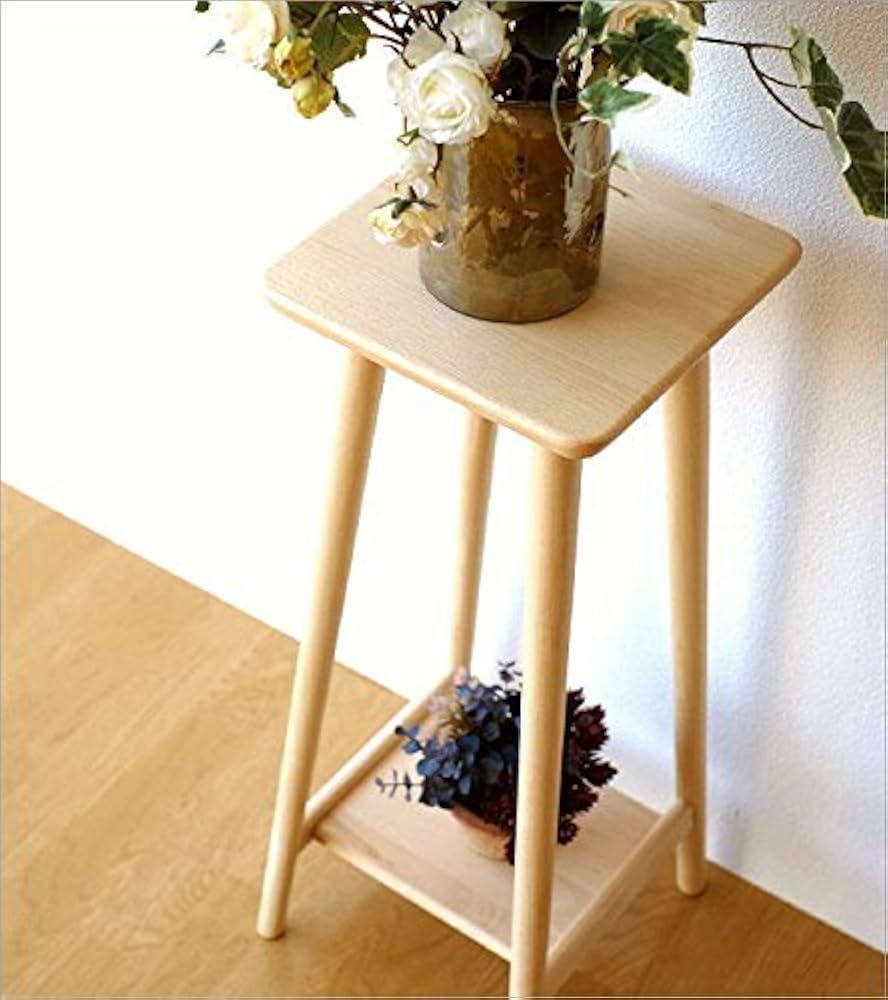 Amazon.co.jp: フラワースタンド 木製 室内 屋内 玄関 ナチュラル