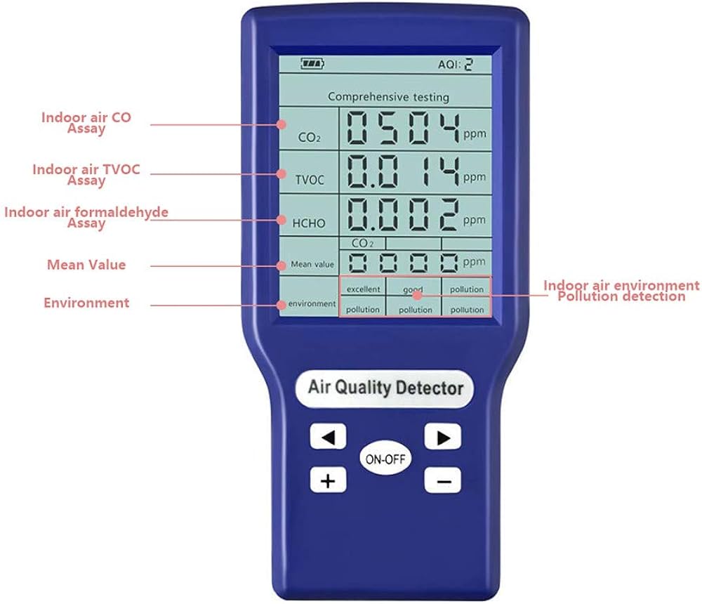 Amazon.co.jp: Matobuy 空気測定器 マルチテスター 空気汚染測定器