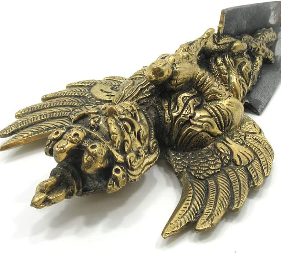 新品 24金張り 独鈷杵 プルパ 金剛杵 仏教 特大サイズ 約23センチ 87