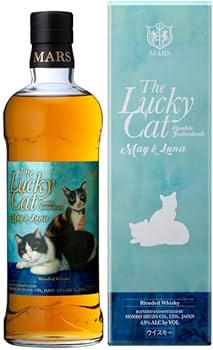 Amazon.co.jp: 本坊酒造 ブレンデッドウイスキー The Lucky Cat Double