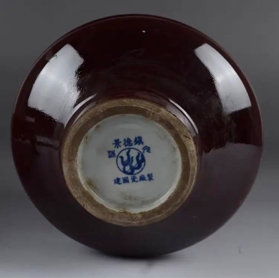 景徳鎮窯 花瓶 時代物 陶磁器 中国古玩 唐物 青花 骨董品 収蔵品