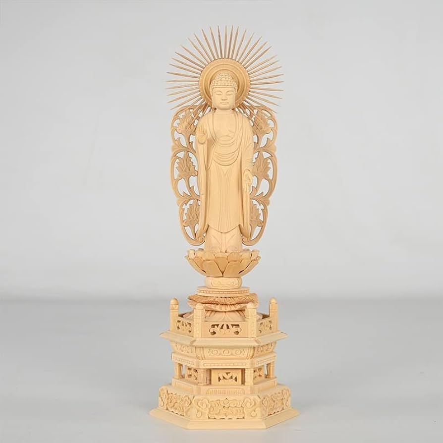 決算特価中 掛軸☆復刻版 阿弥陀如来 住立空中尊影印☆高さ：約166cm