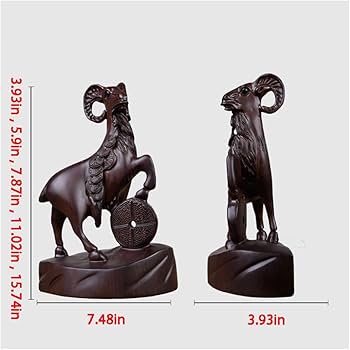 Amazon.co.jp: 卓上置物 木彫りの羊の飾り 羊 マホガニー 木彫り工芸品