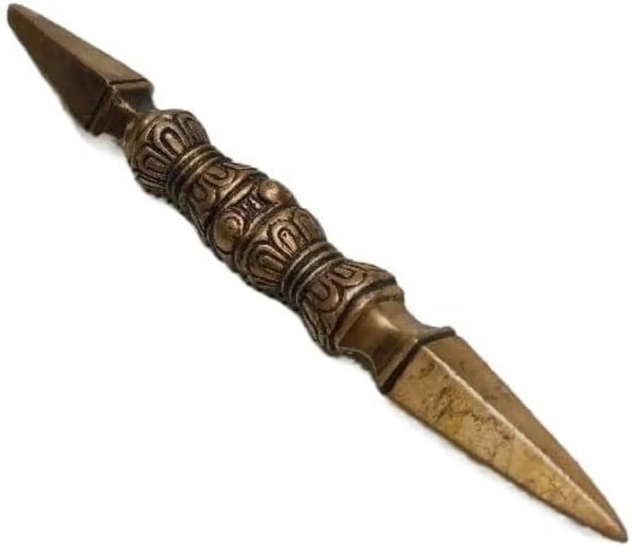 金剛杵 三鈷杵 ドルジェ バジュラ 長さ約22cm 真鍮 ヴァジュラ