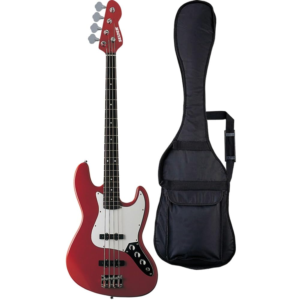 SELDER 4弦エレキベース 赤MDR SELDER エレキベース JBC-04/PBC-04 単品〔