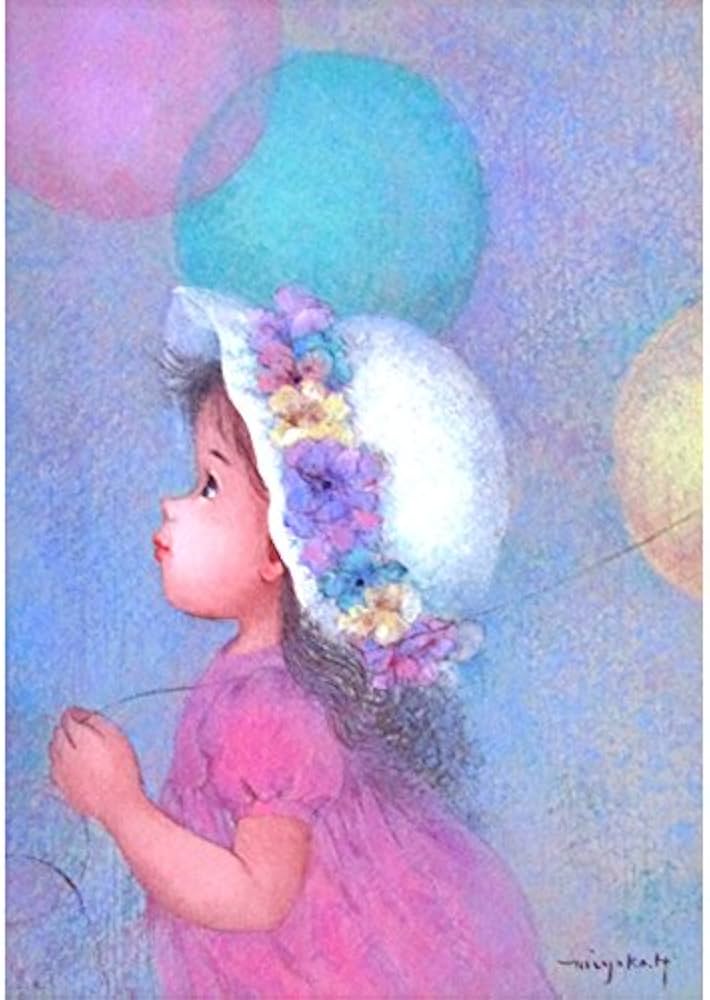 絵画 額付 ( 白 ) 油絵F4-081014人物可愛い子供たち