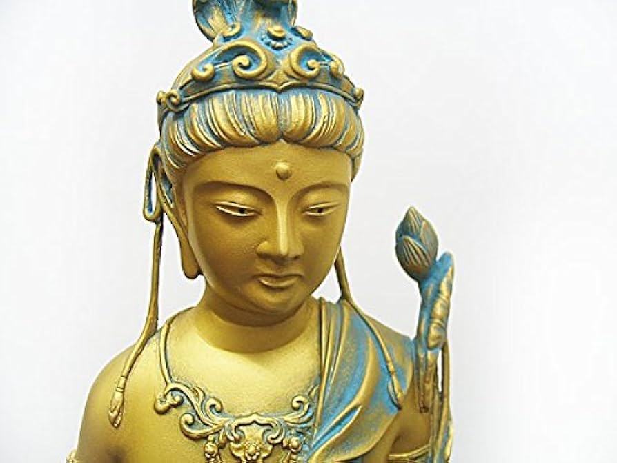 はろはろAL7 高村光雲 原型 観音菩薩 仏像 青銅色 ブロンズ はろはろ様