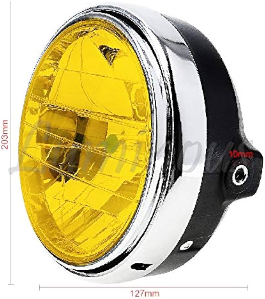 Amazon | 180パイ イエローレンズ ヘッドライト ケース メッキ マルチ