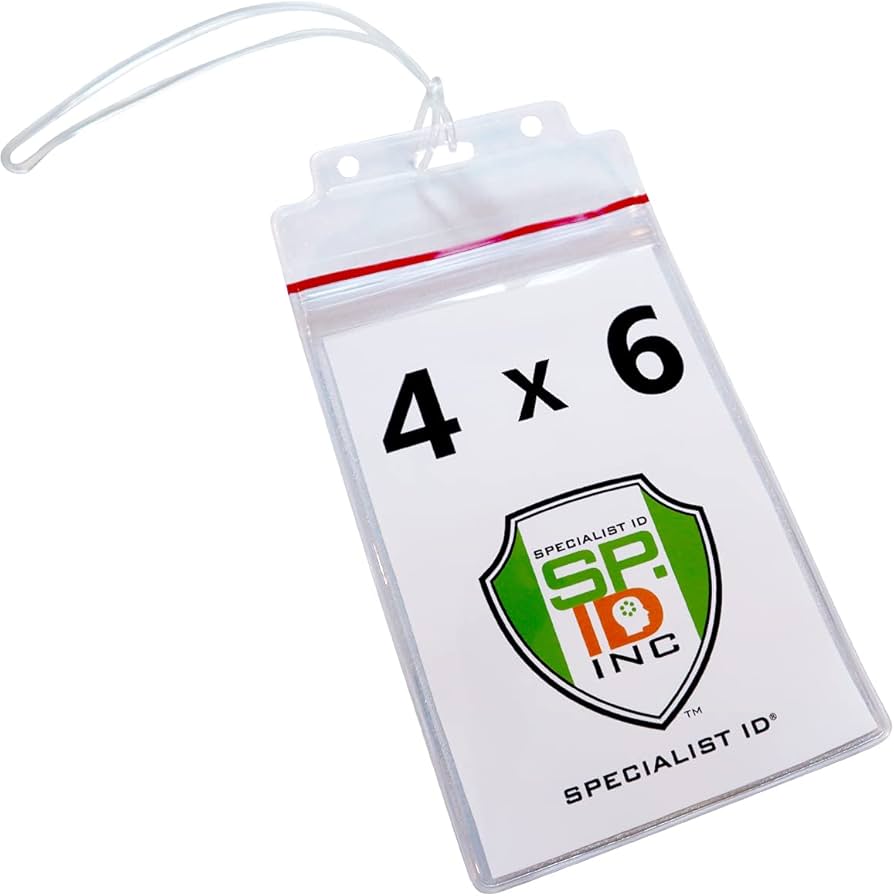 Specialist ID 5 Pack - Extra Large Luggage Tags - Clear 4x6 Heavy