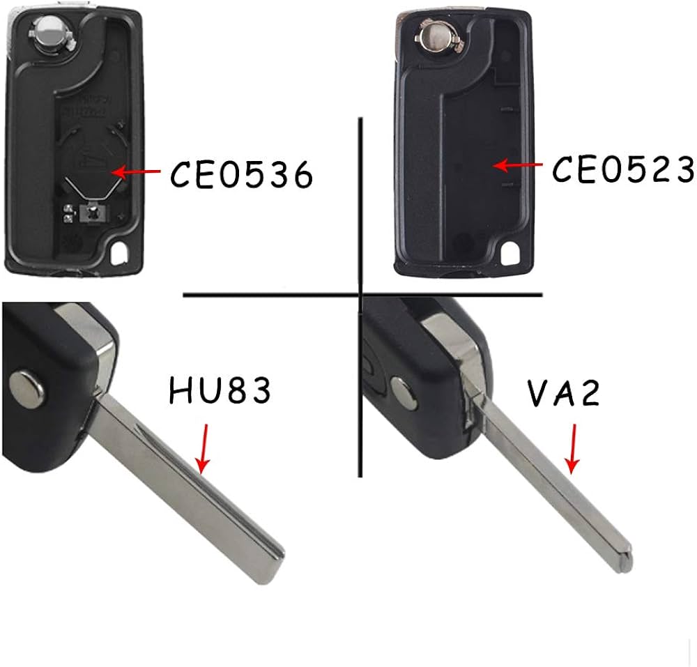 Clé 2 Boutons Peugeot 207 307 308 Électronique Pour Clé 2 Boutons