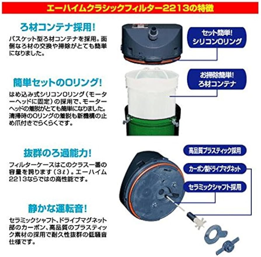 Amazon | エーハイム クラシック 2213 ろ材付セット | エーハイム