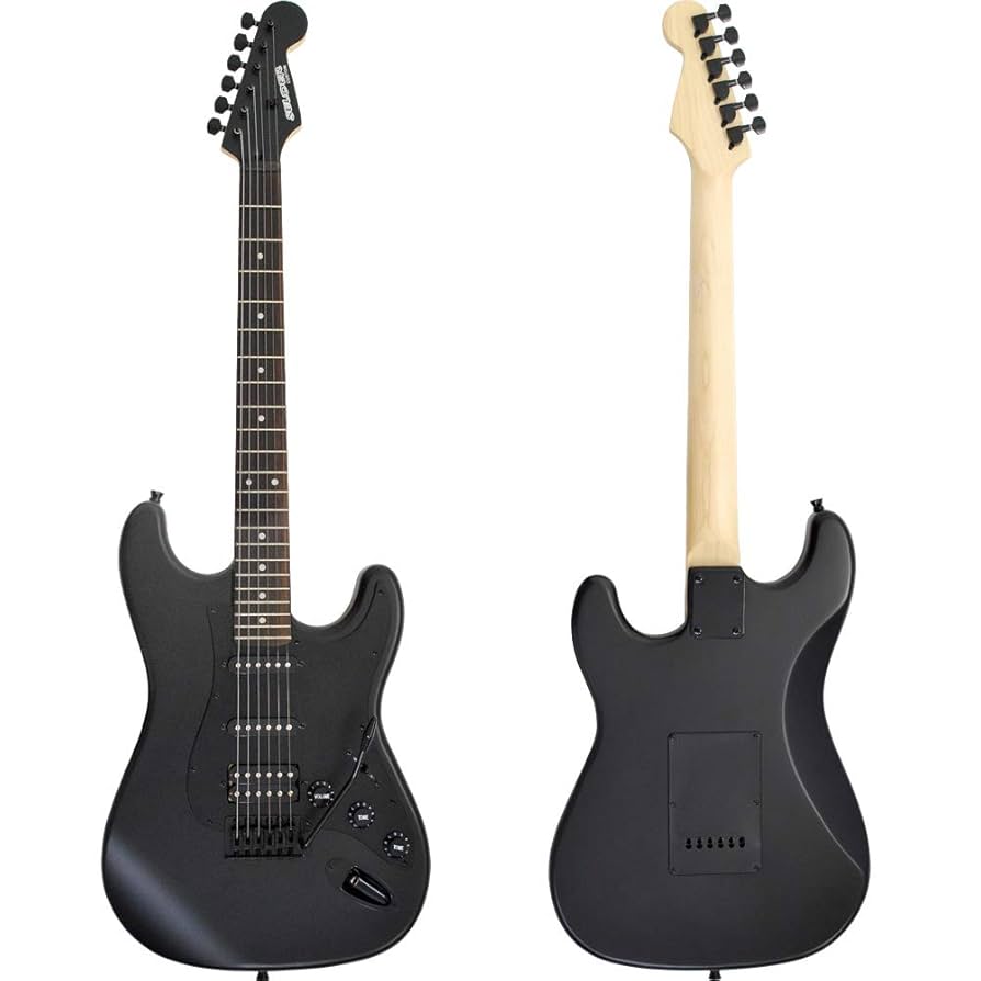 エレキギター SELDER 黒 ソフトケース付き