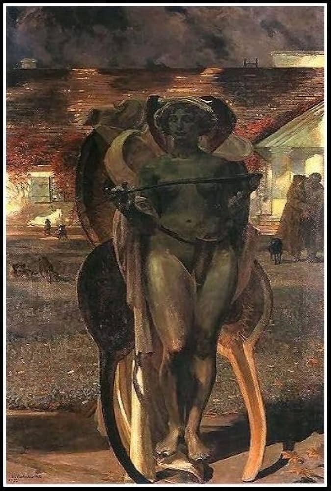 Amazon | ヘンリ・エドモンド・クロスの絵画 タナトス ii﹣フル