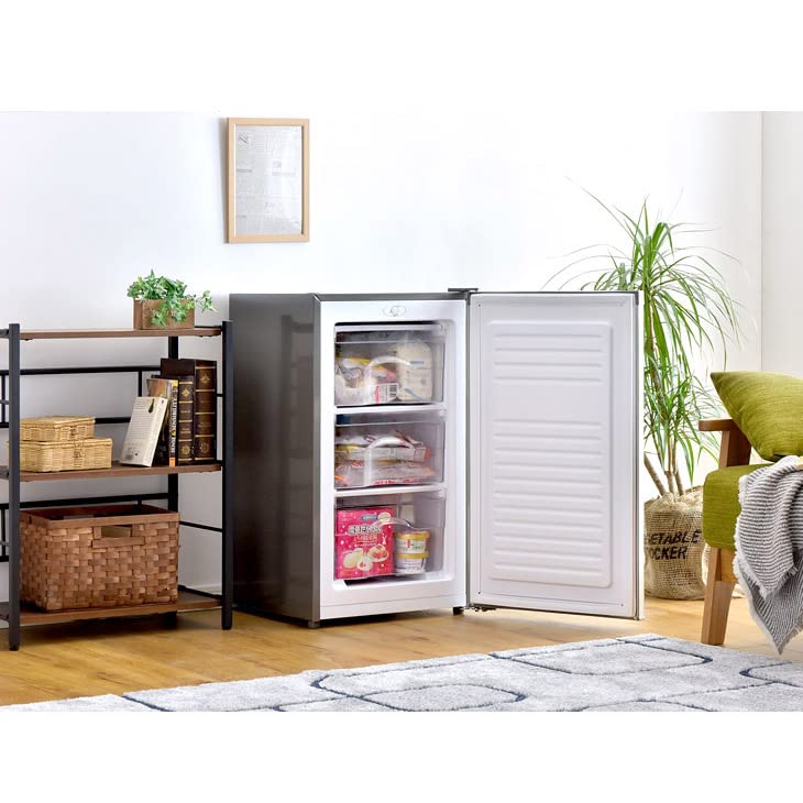Amazon.co.jp: タンスのゲン 冷凍庫 60L 右開き フリーケース付き 調節