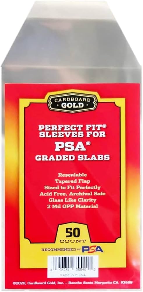 Amazon.co.jp: Cardboard Gold PSA鑑定品用スリーブ PSAロゴ入り 50枚