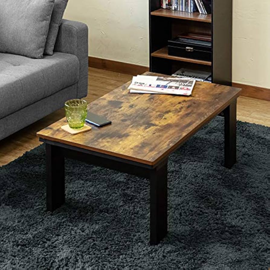 Amazon | モダンリビングコタツ90cm こたつテーブル 長方形