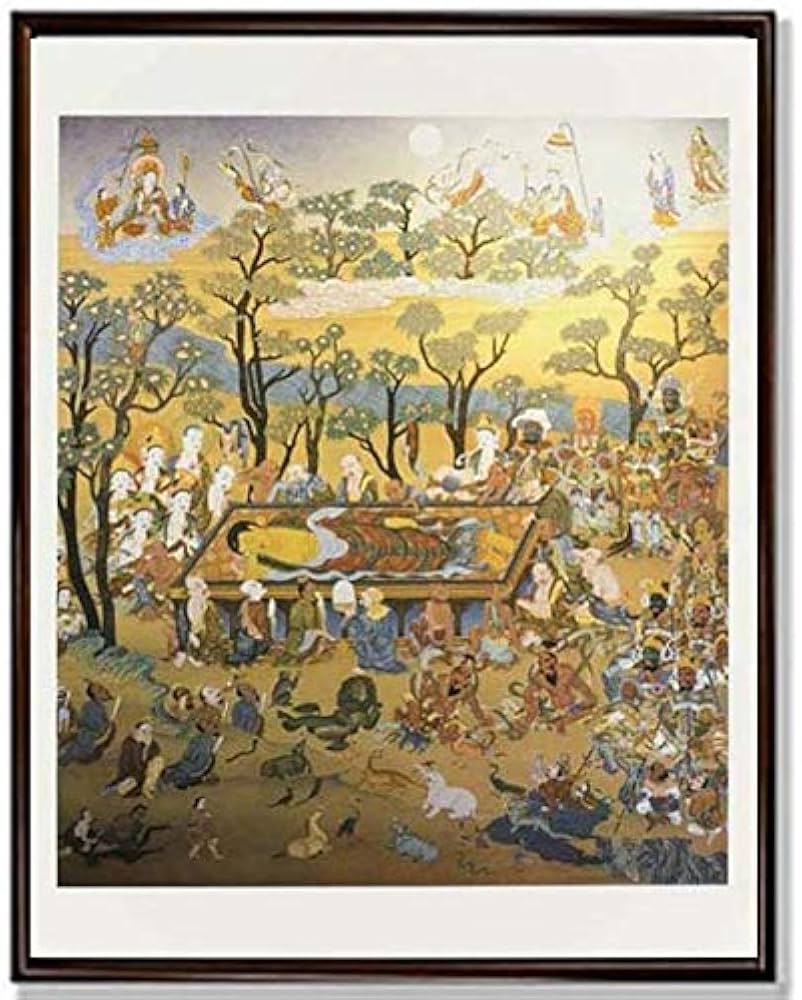 Amazon｜『 釈迦涅槃図 しゃかねはんず 81026』ポスター オフセット