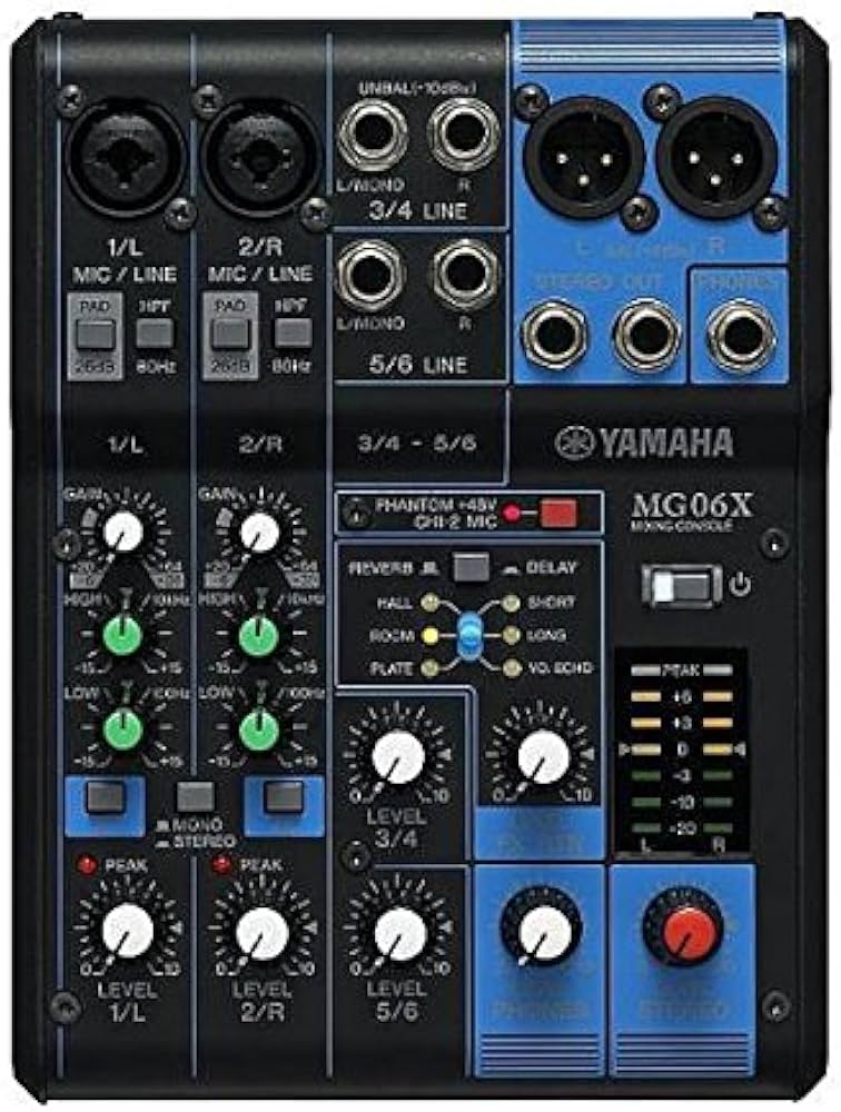 Amazon.com: YAMAHA Mg06x 6-Channel XLR Mixing Console : Musical