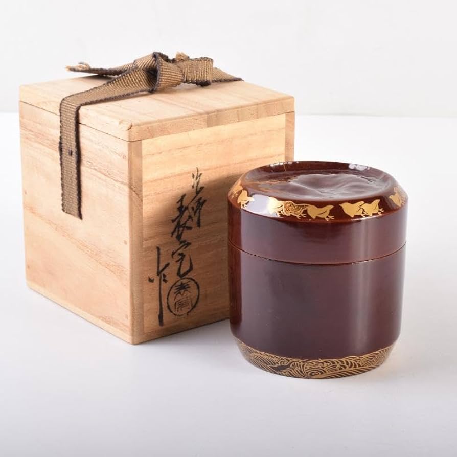 Amazon.co.jp: 茶道具 塗師 川瀬表完作 鳥蒔絵 棗 共箱 V 7027 : おもちゃ