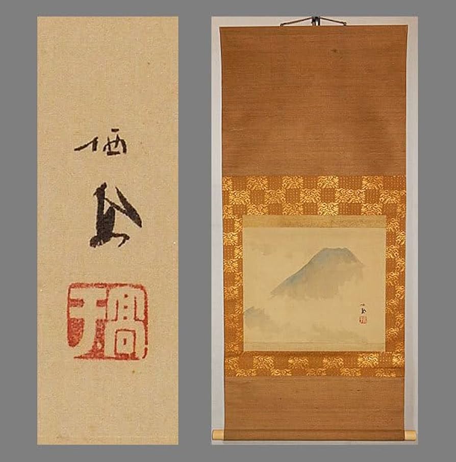 竹内鳴鳳 雀 掛け軸 合わせ箱 竹内栖鳳の息子 書画、骨董品、美術品