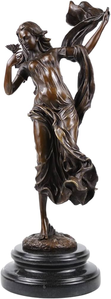 Amazon.co.jp: 彫刻像彫刻置物ブロンズ彫刻花の女性像女性アート大理石