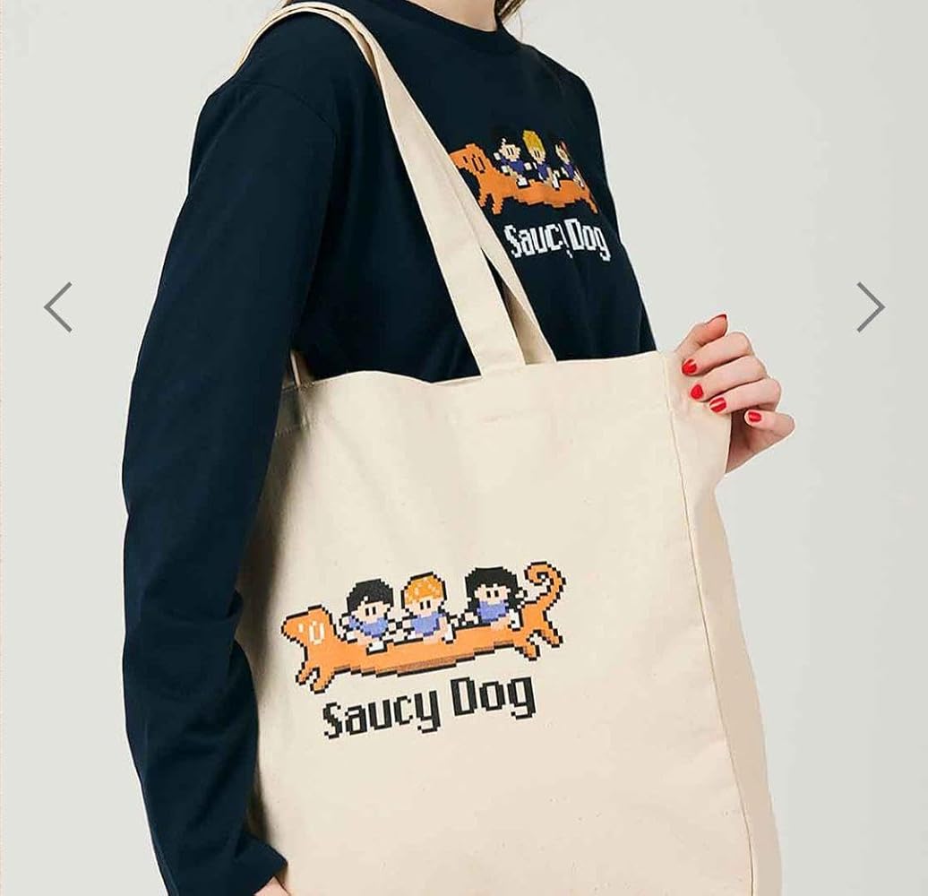 Amazon.co.jp: グラニフ ナガスギルイヌ Saucy Dog トートバッグ ユニ