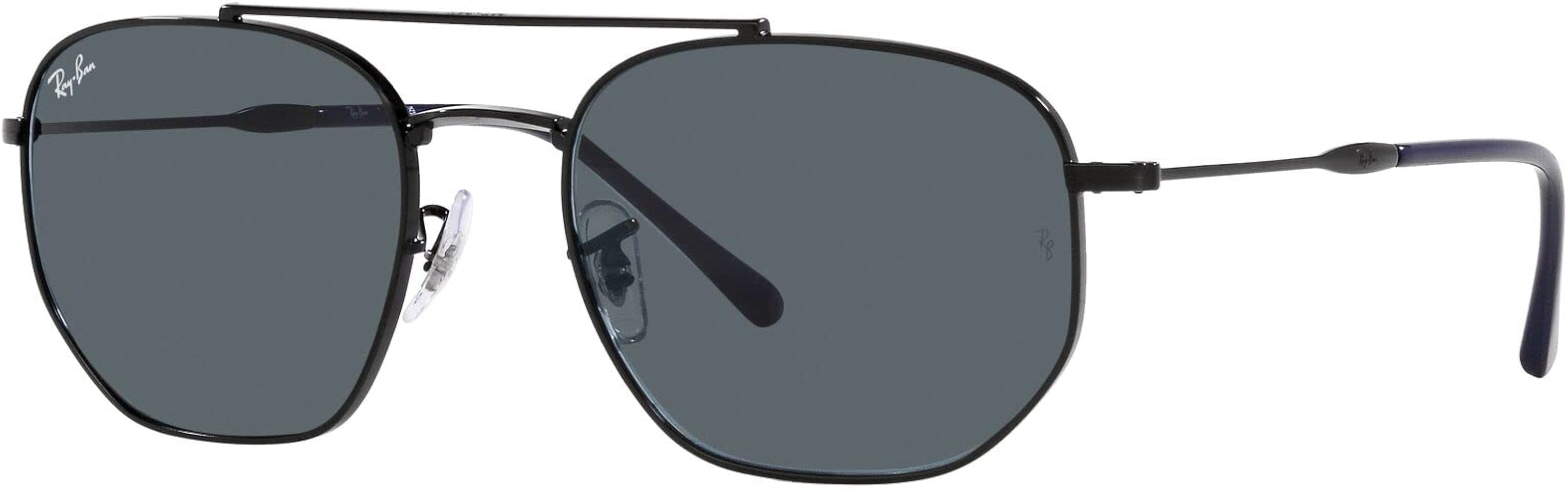 Amazon.com: Ray-Ban Unisex RB3707 Square Sunglasses, Black/Blue
