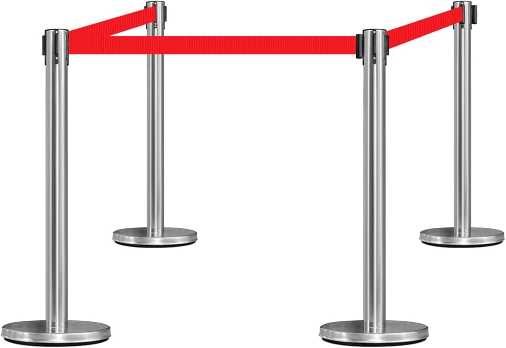 Amazon | ottostyle.jp ベルトパーテーション 4個セット 【シルバー