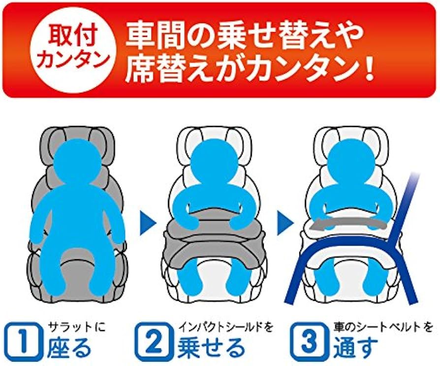 Amazon | エールベベ チャイルドシート 1歳から 使える シートベルト