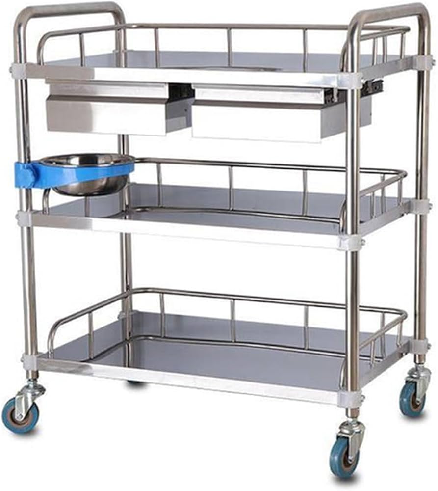 医療用ステンレスワゴン ドクターキャビネット 回診車 器械台 機械台