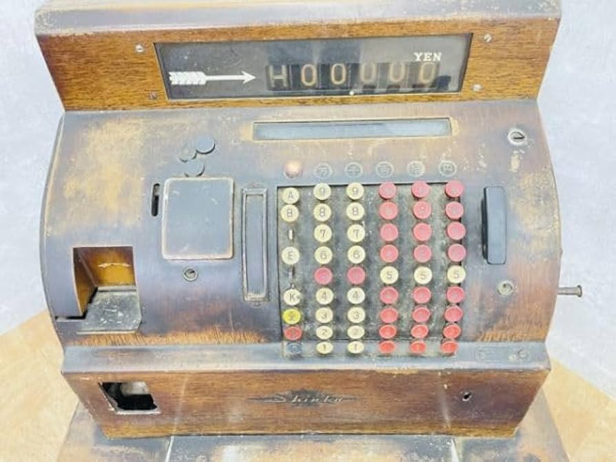 MIKUNI 御國 ミクニ 自動金銭分類器 木製レジスター 昭和レトロ