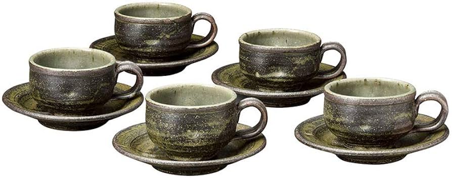 希少 レトロ MIWA KOBO 手ノヒラ碗皿 黒 コーヒーカップ インテリア