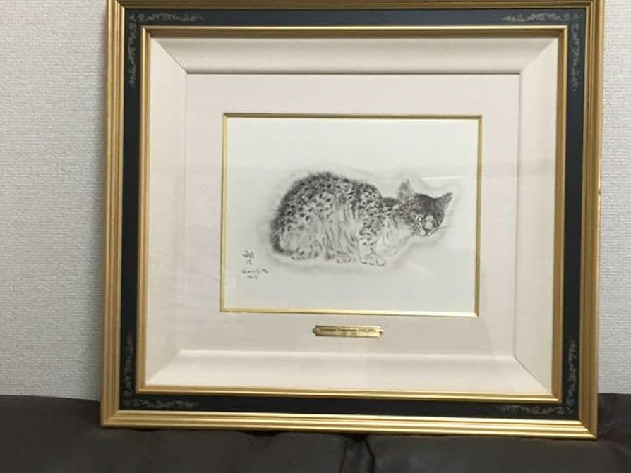 絵画 藤田嗣治 猫の本 サッフォー ダメージ無し Amazon.co.jp: 絵画